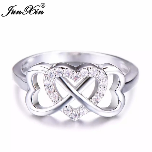 Junxin small infinity heart ring - Picture 2 of 5